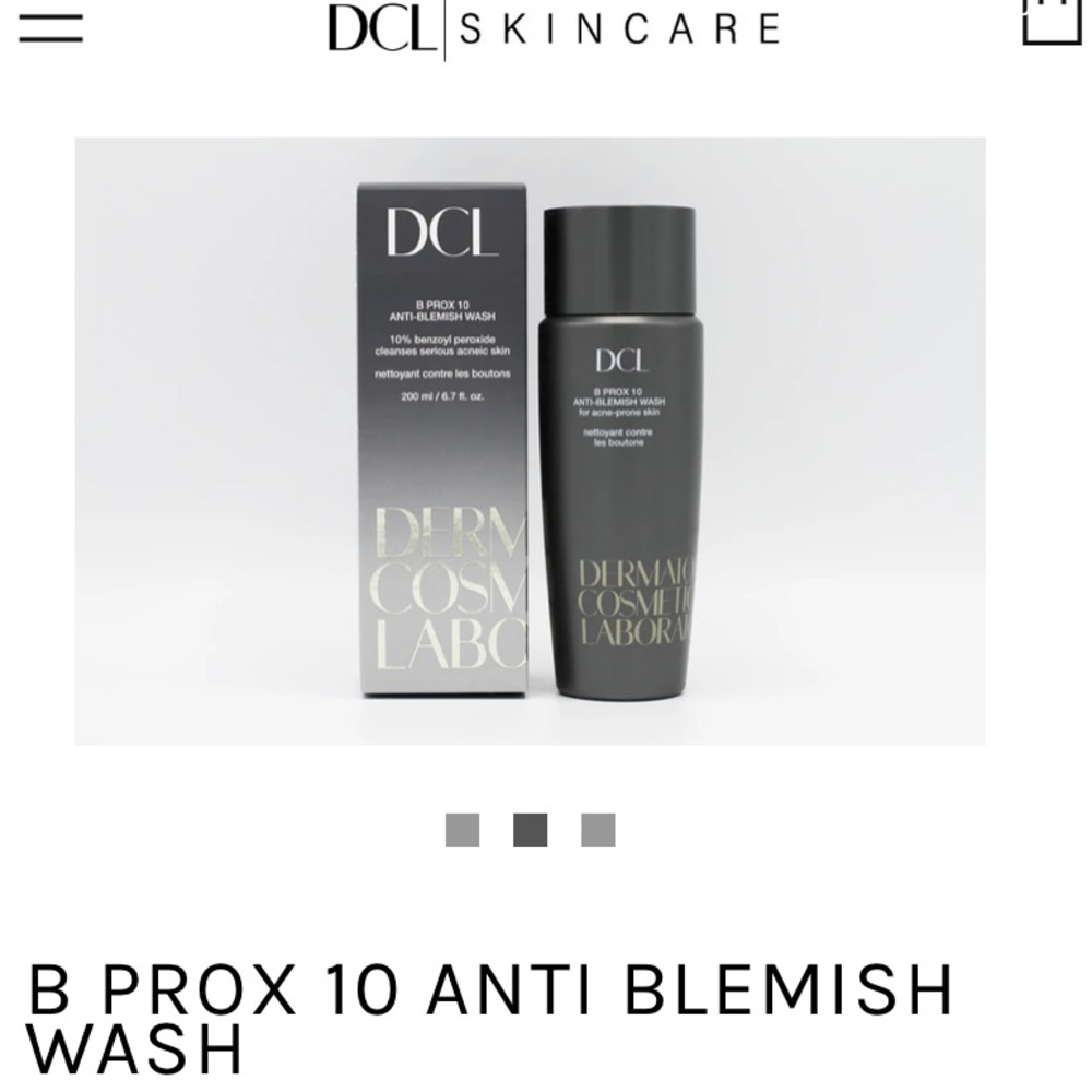 NIB DCL SKINCARE B PROX 10 ANTI BLEMISH WASH FACE WASH CLEANSER ACNE